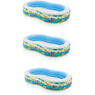 Intex 103in x 63in Swim Center Inflatable Paradise Seaside Kiddie Pool (3 Pack)
