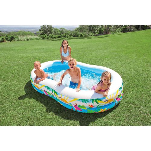 인텍스 Intex 103in x 63in Swim Center Inflatable Paradise Seaside Kiddie Pool (3 Pack)