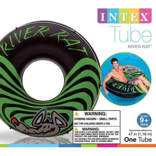 인텍스 Intex River Rat 48-Inch Inflatable Tube Raft for Lake, Pool, or River