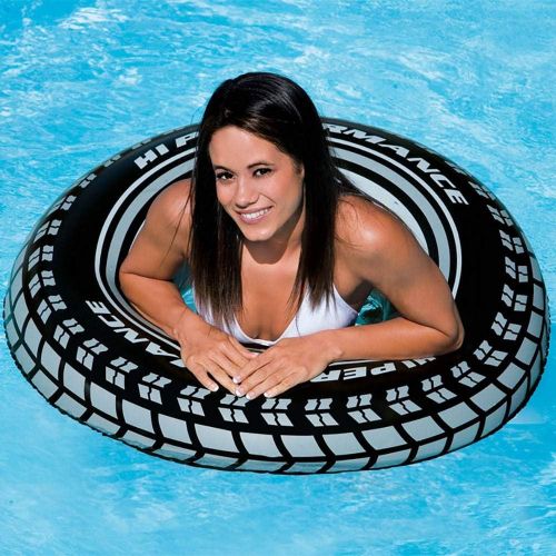 인텍스 Intex Inflatable 36 Inch Tire Tube Raft Float For Pool Lake Ocean River (3 Pack)