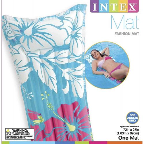 인텍스 Intex Inflatable Fashion Air Mat, 72 X 27, 1 Pack (Colors May Vary)