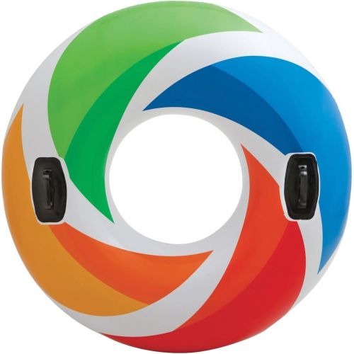 인텍스 Intex Color Whirl Swimming Pool Float Tube with Handle 48 inch