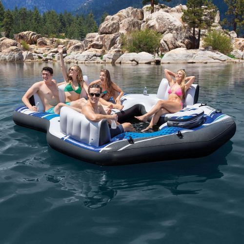 인텍스 Intex Adult 5 Seat Pool Float w/ Quick Fill AC Electric Air Pump