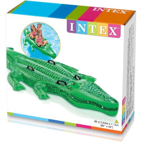 인텍스 Intex Giant Gator Ride-On, 80 X 45, for Ages 3+