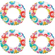 Intex 20-Inch Inflatable Kids Swim Ring Tube Pool Float (4 Pack)