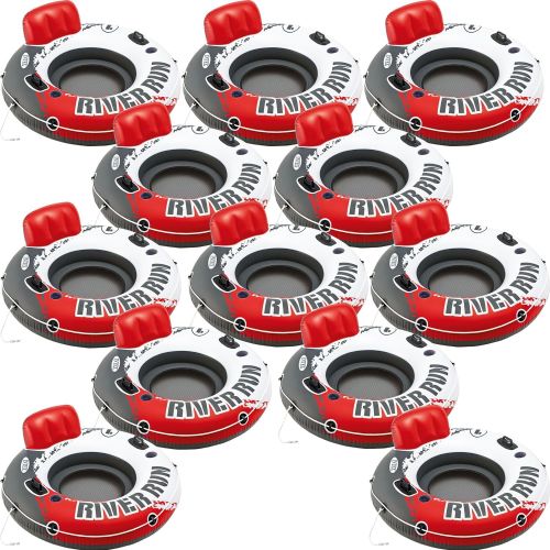 인텍스 Intex River Run 1 53 Inflatable Floating Water Tube Lake Raft, Red (12 Pack)