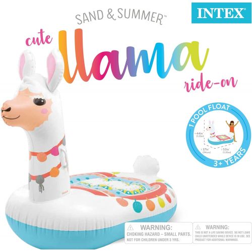 인텍스 Intex Cute Llama Inflatable Ride-On, for Ages 14+, Multi