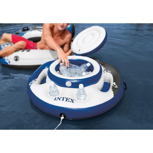 인텍스 Intex Mega Chill, Inflatable Floating Cooler, 35 Diameter