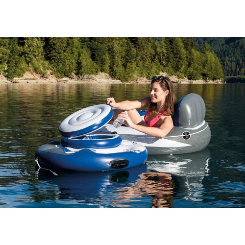 인텍스 Intex Mega Chill, Inflatable Floating Cooler, 35 Diameter