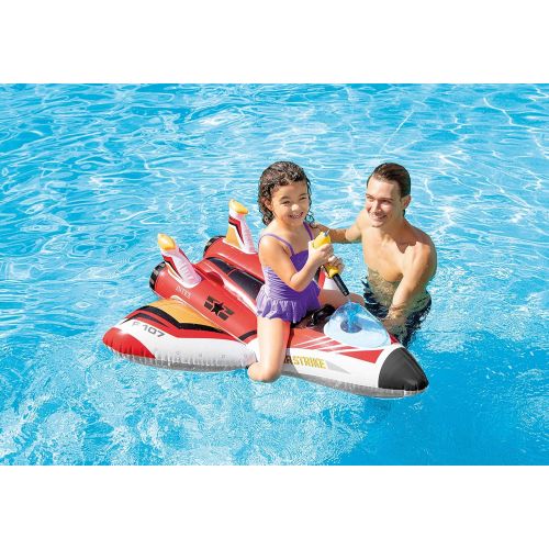 인텍스 Intex Water Gun Plane Ride-On, 46in x 46in, for Ages 3+, 1 Float, Color May Vary