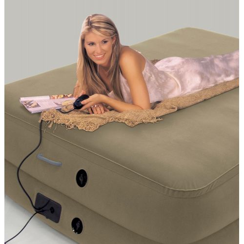 인텍스 Intex Queen Foam Top Rising Comfort Raised Airbed Set