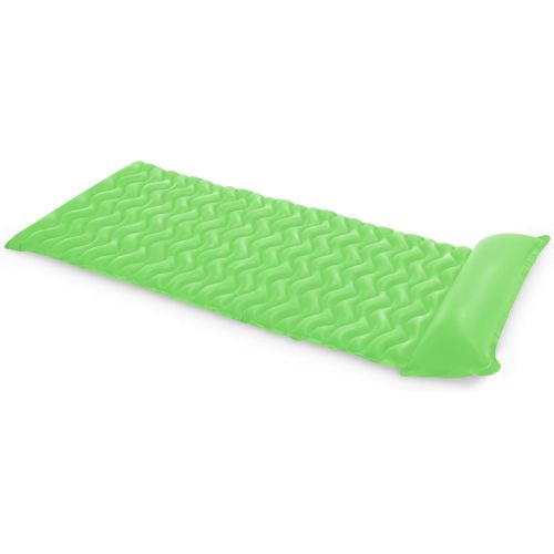 인텍스 Intex Tote-N-Float Wave Inflatable Air Mat, 90-Inch X 34-Inch, 1-Piece (Color May Vary)