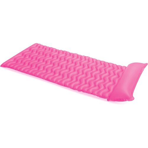 인텍스 Intex Tote-N-Float Wave Inflatable Air Mat, 90-Inch X 34-Inch, 1-Piece (Color May Vary)