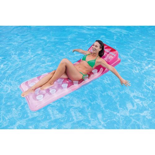 인텍스 Intex 18 Pocket Fashion Lounge Pool Float - Pink