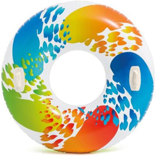 인텍스 Intex Inflatable 47 Color Whirl Tube Swimming Pool Raft with Handles (2 Pack)