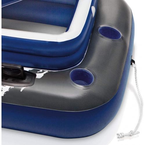 인텍스 Intex Inflatable Mega Chill II 72 Can Beverage Cooler Float with Lid (3 Pack)