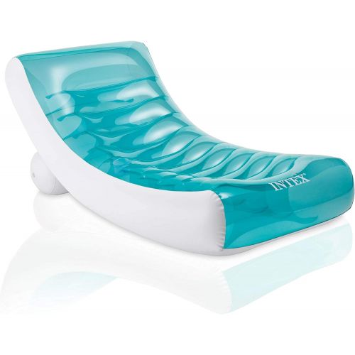 인텍스 Intex Inflatable Rockin Lounge Pool Floating Raft Chair with Cupholder (3 Pack)