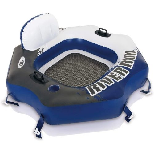 인텍스 Intex River Run Connect Inflatable Water Raft (4 Pack) + 2 Person Cooler Tube