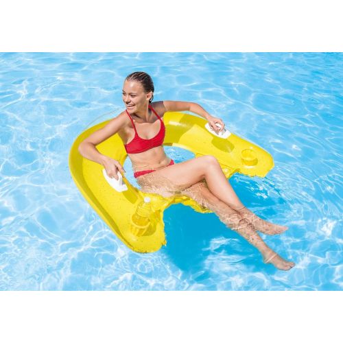 인텍스 Intex Sit N Float Inflatable Lounge, 60 X 39 (Colors May Vary)(2 Pack)