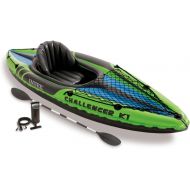 Intex Challenger K1 Kayak with Paddles and Pump Design for Easy Paddling Cockpit Design for Best Comfort and Space