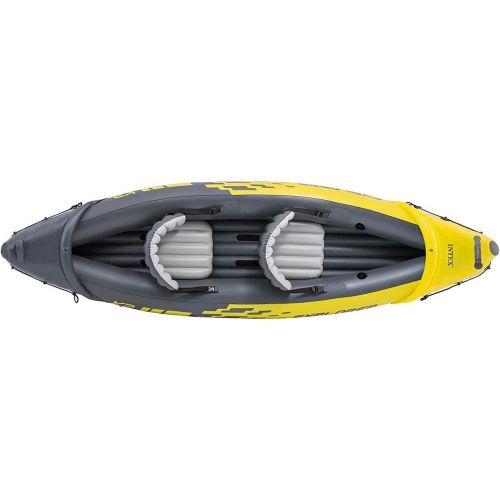 인텍스 Intex 2-Person Inflatable Kayak w/ Oars & Air Pump & 4 Person Boat w/ Oars &Pump