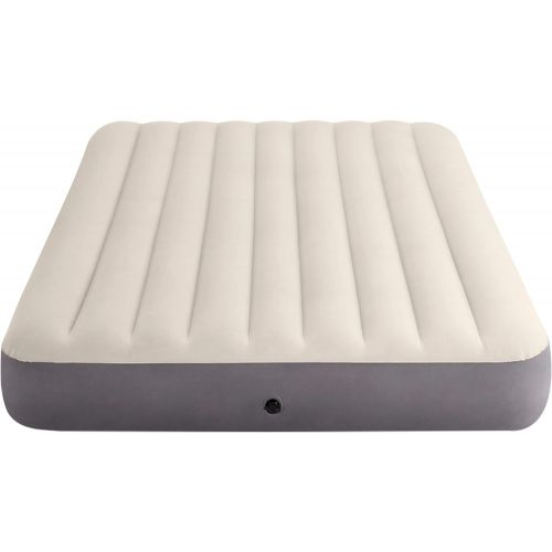 인텍스 Intex Unisexs Queen Dura-Beam Series Single High Airbed, Taupe/Grey, One Size