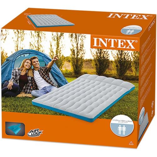 인텍스 Intex Unisexs Camping Mat, Grey/Blue, Large