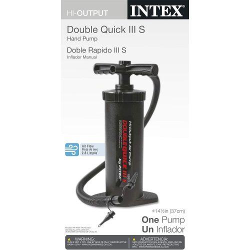 인텍스 Intex Double Quick III S Hand Pump, 14.5 , Black