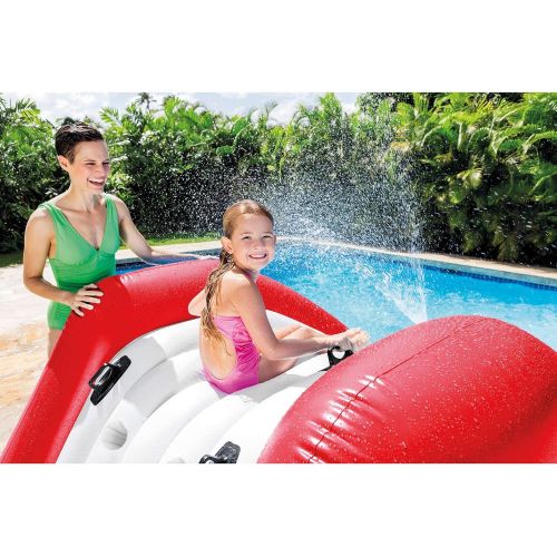 인텍스 Intex Kool Splash Inflatable Slide Play Center with Sprayer, Red (3 Pack)