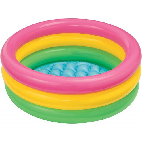 인텍스 Intex 34in x 10in Sunset Glow Soft Inflatable Baby/Kids Swimming Pool (6 Pack)