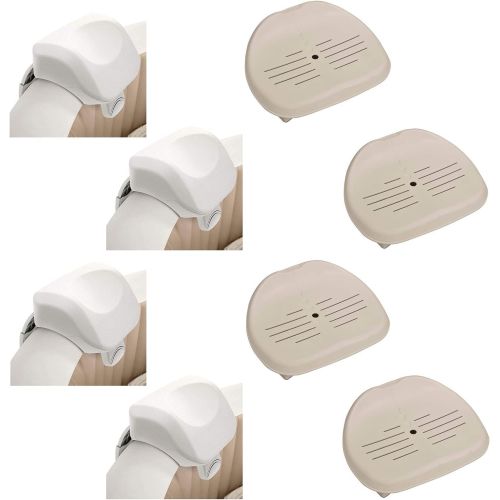 인텍스 Intex 28505E PureSpa Foam Headrest (4 Pack) 28502E Hot Tub Seat (4 Pack)