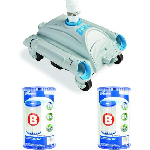 인텍스 Intex Pool Cleaner Pressure Side Vacuum Cleaner Bundled w/ Replacement Filter (2Pack)