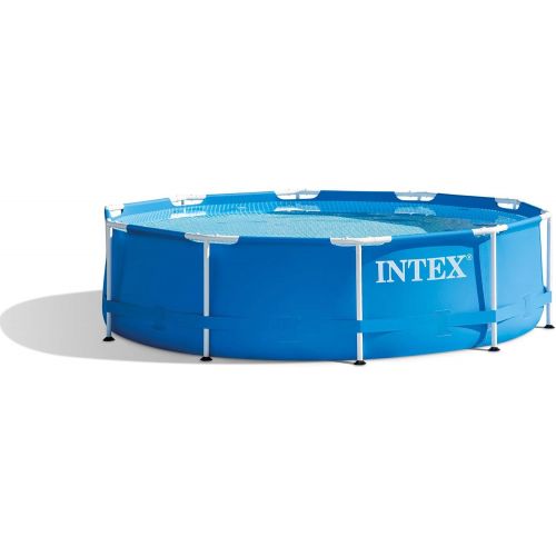 인텍스 Intex 10 x 2.5-Foot Frame Pool w/ Filter Pump & Intex 10 ft Vinyl Cover, 2 Pack