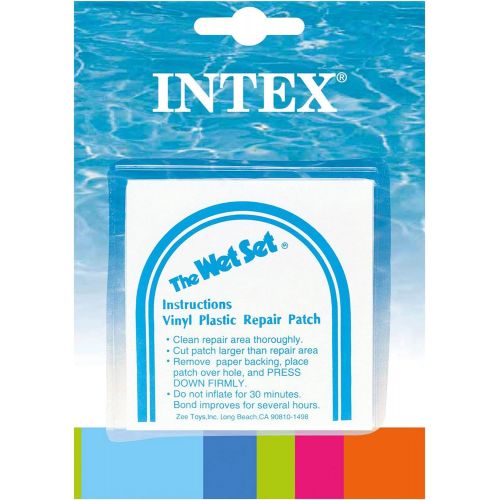 인텍스 INTEX Wet Set Adhesive Vinyl Plastic Swimming Pool Tube Repair Patch 30 Pack Kit