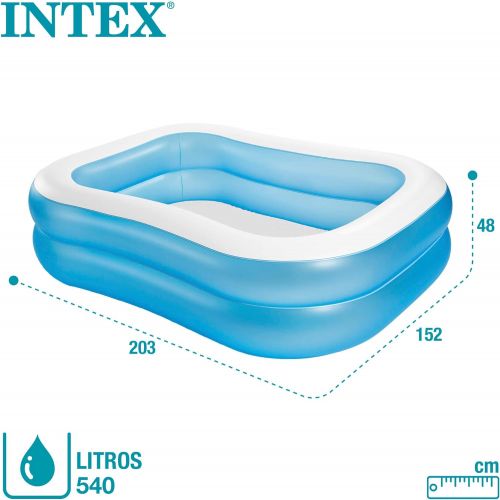 인텍스 Intex 57180NP Pool Rectangular, Light Blue White