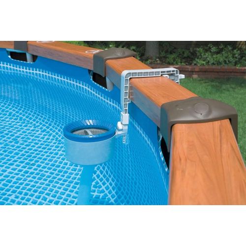 인텍스 Intex Deluxe Wall-Mounted Swimming Pool Surface Automatic Clean Skimmer (2 Pack)