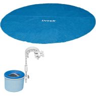 Intex 18 Foot Solar Vinyl Pool Cover and Wall Mounted Automatic Surface Skimmer