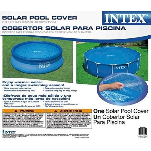 인텍스 Intex 12 Swimming Pool Solar Cover Tarp & 12 Swimming Pool Debris Cover