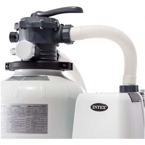 인텍스 Intex Pool Sand Filter Pump with Pool Vacuum and Wall Mount Pool Surface Skimmer