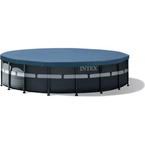 인텍스 Intex 26329EH Intex-18 X 52%22 Ultra XTR Frame Set Pool, 18ft X 52in, Dark Grey & 28003E Deluxe Pool Maintenance Kit for Above Ground Pools