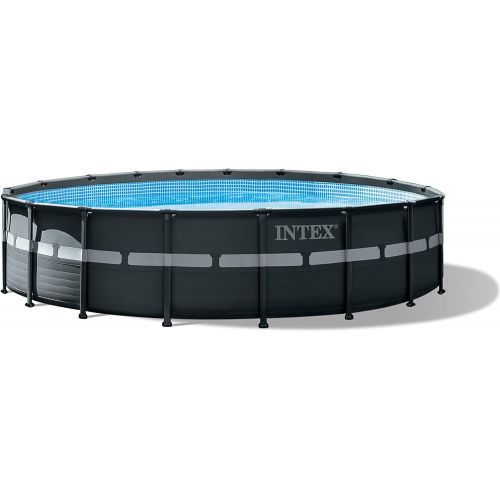 인텍스 Intex 26329EH Intex-18 X 52%22 Ultra XTR Frame Set Pool, 18ft X 52in, Dark Grey & 28003E Deluxe Pool Maintenance Kit for Above Ground Pools