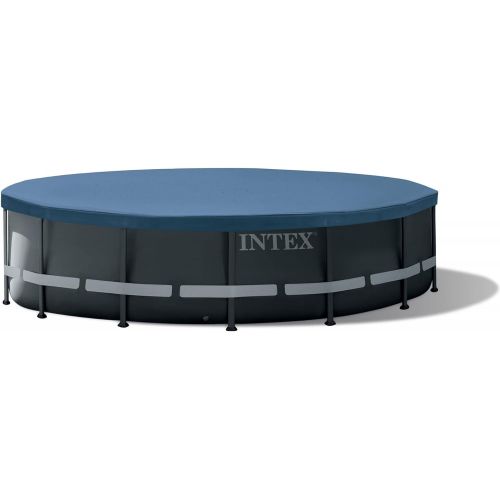 인텍스 Intex 26309ST 14 Foot x 42 Inch Ultra XTR Frame Round Above Ground Swimming Pool with Liner, Ladder, Filter Cartridge Pump, Ground Cloth, and Cover