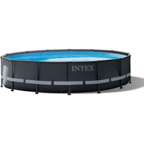 인텍스 Intex 26309ST 14 Foot x 42 Inch Ultra XTR Frame Round Above Ground Swimming Pool with Liner, Ladder, Filter Cartridge Pump, Ground Cloth, and Cover