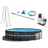 Intex 26329EH 18ft X 52in Ultra XTR Pool Set with Sand Filter Pump, Ladder, Pool Cover and Maintenance Cleaning