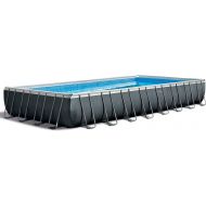 INTEX 26377EH 32ft x 16ft x 52in Ultra XTR Pool Set with Sand Filter Pump & Saltwater System and Pool Volleyball Set
