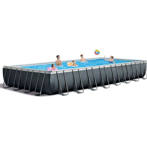 인텍스 INTEX 26377EH 32ft x 16ft x 52in Ultra XTR Pool Set with Sand Filter Pump & Saltwater System and Pool Volleyball Set