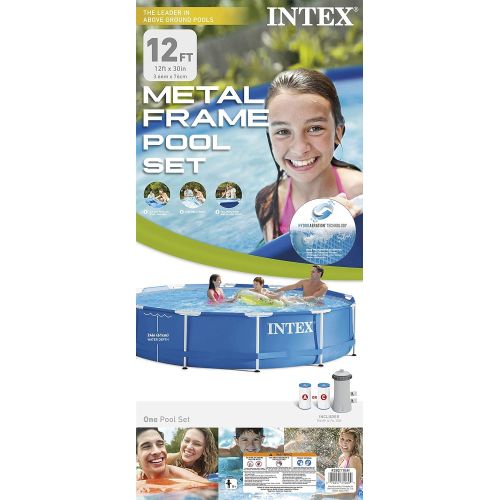 인텍스 INTEX 28211EH 12ft x 30in Metal Frame Pool with Cartridge Filter Pump