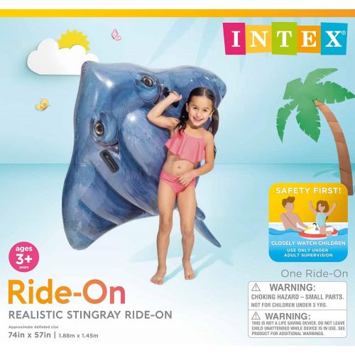 인텍스 Intex Stingray Ride-On, 74 X 57, for Ages 3+