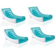 Intex Inflatable Rockin Lounge Swimming Pool Floating Raft Chair (4 Pack)