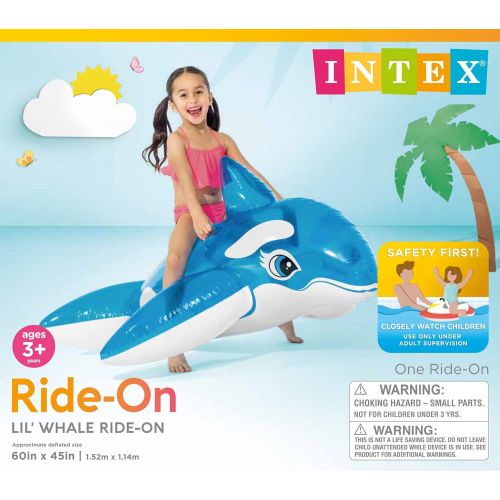 인텍스 Intex Lil Whale Ride-On, 60 X 45, for Ages 3+